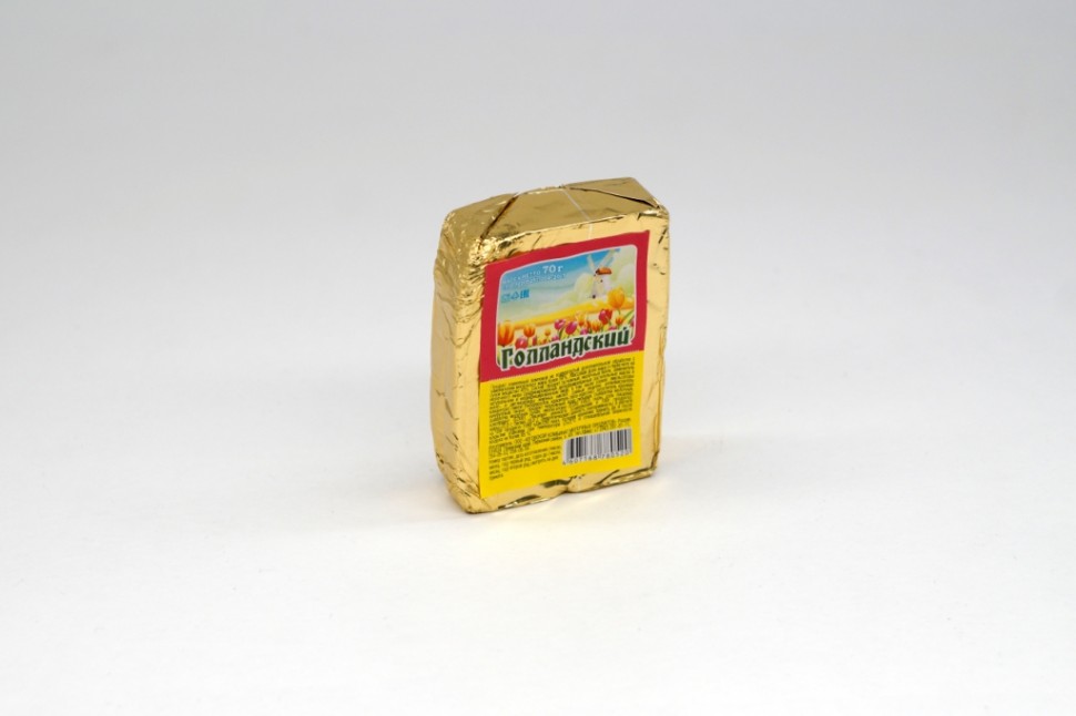 "Голландский" Продукт сырный плавленный ломтевой ТЗ У-С,45% жира в сухом веществе,70 гр/50шт, фольга